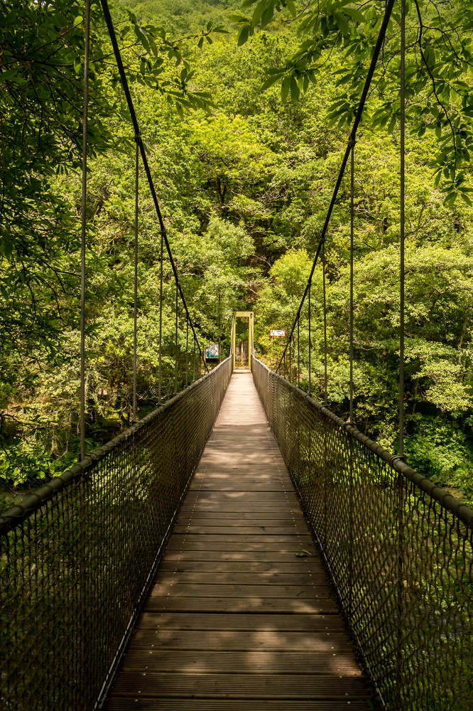 Hängebrücke über den Río Eume